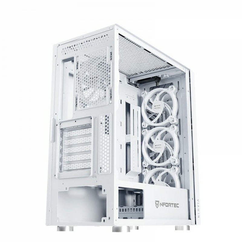 Case computer desktop ATX Nfortec NF-CS-NERVIA-W Bianco