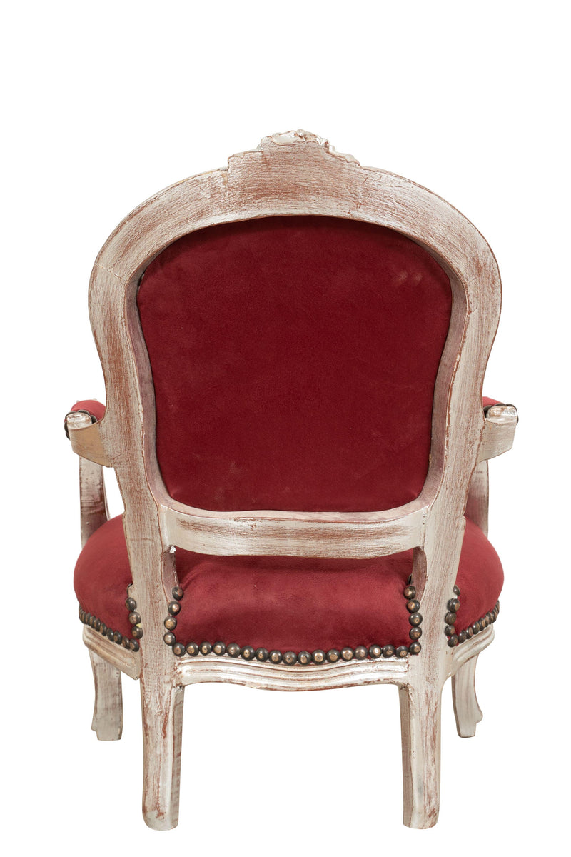 Biscottini POLTRONA DA BAMBINO STILE FRANCESE LUIGI XVI IN LEGNO MASSELLO DI FAGGIO Sedia