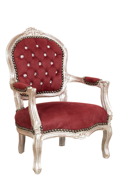 Biscottini POLTRONA DA BAMBINO STILE FRANCESE LUIGI XVI IN LEGNO MASSELLO DI FAGGIO Sedia