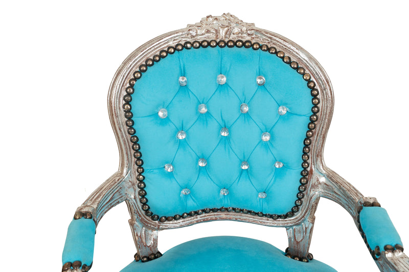 Biscottini POLTRONA DA BAMBINO STILE FRANCESE LUIGI XVI IN LEGNO MASSELLO DI FAGGIO Sedia