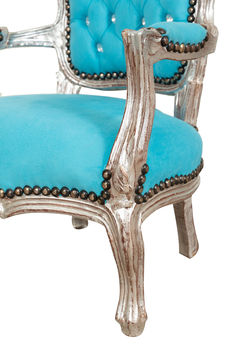 Biscottini POLTRONA DA BAMBINO STILE FRANCESE LUIGI XVI IN LEGNO MASSELLO DI FAGGIO Sedia