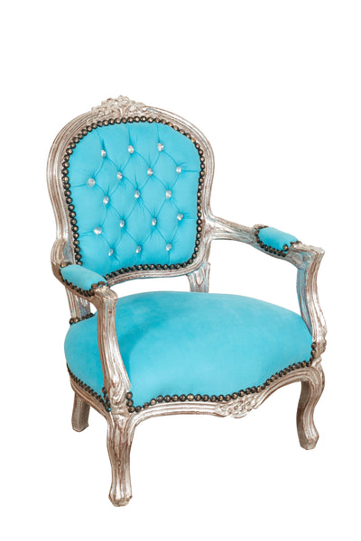 Biscottini POLTRONA DA BAMBINO STILE FRANCESE LUIGI XVI IN LEGNO MASSELLO DI FAGGIO Sedia