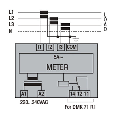 Amperomentro trifase Lovato