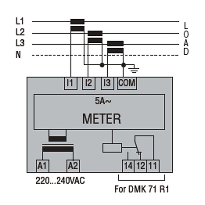 Amperomentro trifase Lovato