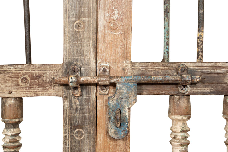 Biscottini Cancello in legno massello e ferro, da interno e da esterno Molto solido robusto