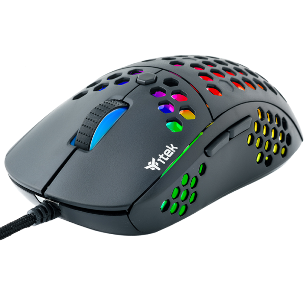 Mouse Gaming itek G71 - 12000DPI, RGB, Software, Sensore S3327 - Ultra Leggero, Nido d&