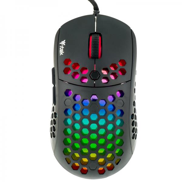 Mouse Gaming itek G71 - 12000DPI, RGB, Software, Sensore S3327 - Ultra Leggero, Nido d&