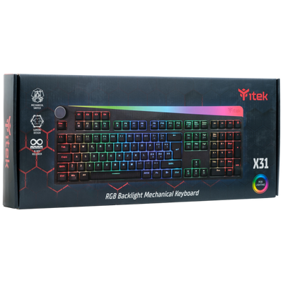 Tastiera Itek Gaming X31 - Meccanica - RGB - Blue Switch - Software - Compatta - Usb