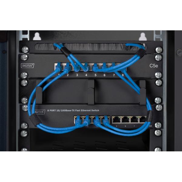 Digitus Alloggiamento a parete 254 mm [10] - 312x300 mm [LxP] (WALL MOUNTING CABINET 312X300MM - [10IN] 9U 464X312X300 MM BLACK)