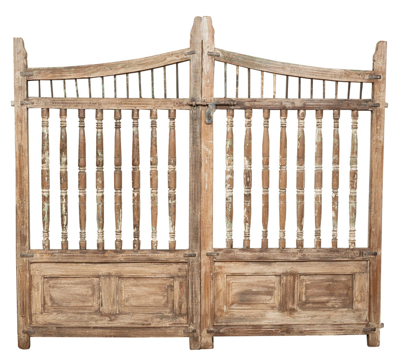 Biscottini Cancello in legno massello e ferro, da interno e da esterno Molto solido robusto