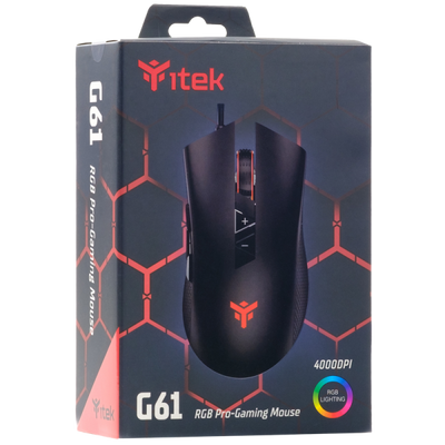 Mouse Gaming itek G61 - 4000DPI, RGB, Software, Sensore A3050