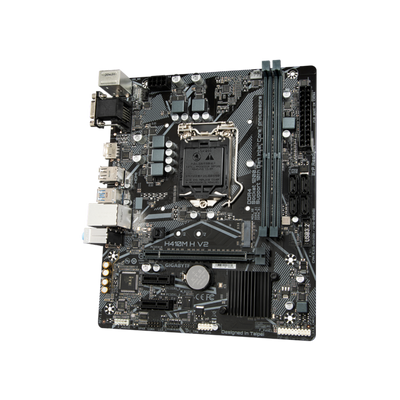 GIGABYTE H410M H V2 Scheda madre - Supporta processori Intel Core 10th CPUs, up to 2933MHz DDR4, 1xPCIe 3.0 M.2, GbE LAN, USB 3.2 Gen 1 (GIGABYTE 1200 H410M H V2 M-ATX)