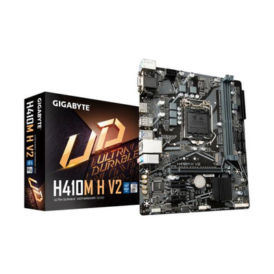 GIGABYTE H410M H V2 Scheda madre - Supporta processori Intel Core 10th CPUs, up to 2933MHz DDR4, 1xPCIe 3.0 M.2, GbE LAN, USB 3.2 Gen 1 (GIGABYTE 1200 H410M H V2 M-ATX)