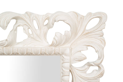 Biscottini SPECCHIERA DA PARETE IN LEGNO FINITURA BIANCA ANTICATA MADE IN ITALY Specchio