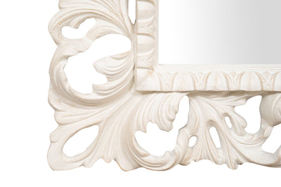 Biscottini SPECCHIERA DA PARETE IN LEGNO FINITURA BIANCA ANTICATA MADE IN ITALY Specchio