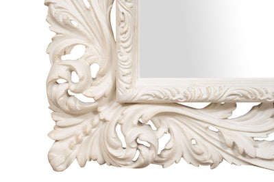 Biscottini SPECCHIERA DA PARETE IN LEGNO FINITURA BIANCA ANTICATA MADE IN ITALY Specchio