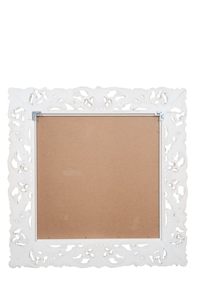 Biscottini SPECCHIERA DA PARETE IN LEGNO FINITURA BIANCA ANTICATA MADE IN ITALY Specchio