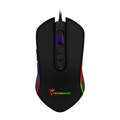Techmade Mouse Gaming Usb Led Light 2400dpi Nero Tm-pg-64