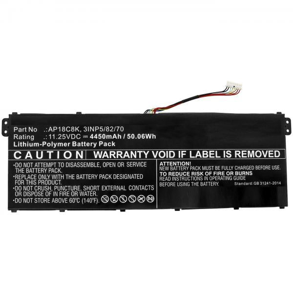 CoreParts MBXAC-BA0099 ricambio per laptop Batteria (Laptop Battery for Acer - 50.24Wh Li-Pol 11.55V 4350mAh - Black 50.06Wh Li-Pol 11.25V 4450mAh Black for Acer Notebook, Laptop Aspire 5 - Warranty: