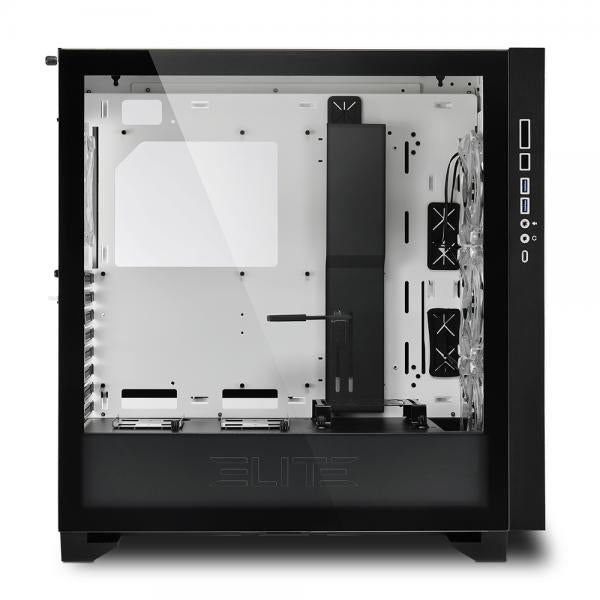 Case Sharkoon ELITE SHARK CA300H - Atx, Micro Atx - Alimentatore NON presente - 2 porte USB frontali, audio in/out - 3x Ventole 120mm. RGB - Mid Tower ATX - Bianco