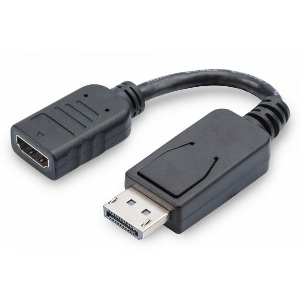 Cavo Adattatore Displayport Connettori Dp Maschio - Hdmi Femmina - Cm. 15 - Doppia Schermatura