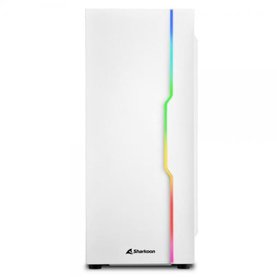 Sharkoon Pc Case Gaming Rgb Slider Middle Tower Led Usb3.0 Bianco