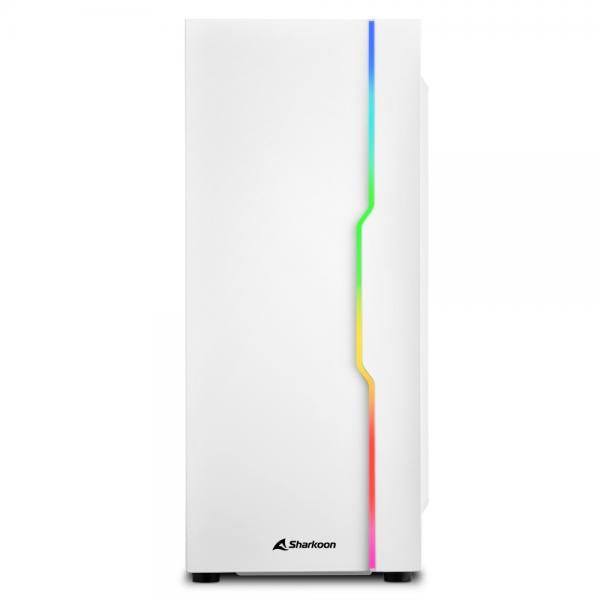 Sharkoon Pc Case Gaming Rgb Slider Middle Tower Led Usb3.0 Bianco