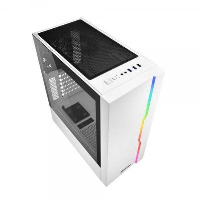 Sharkoon Pc Case Gaming Rgb Slider Middle Tower Led Usb3.0 Bianco