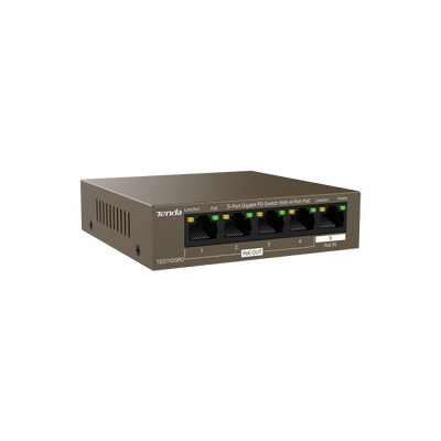 TENDA TEG1105PD - DESKTOP SWITCH 5PT LAN GIGABIT CON 4P PoE OUT e 1P PoE IN