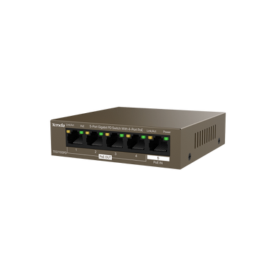 TENDA TEG1105PD - DESKTOP SWITCH 5PT LAN GIGABIT CON 4P PoE OUT e 1P PoE IN