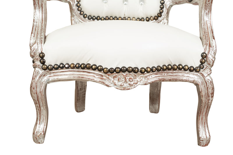 Biscottini POLTRONA DA BAMBINO STILE FRANCESE LUIGI XVI IN LEGNO MASSELLO DI FAGGIO Sedia