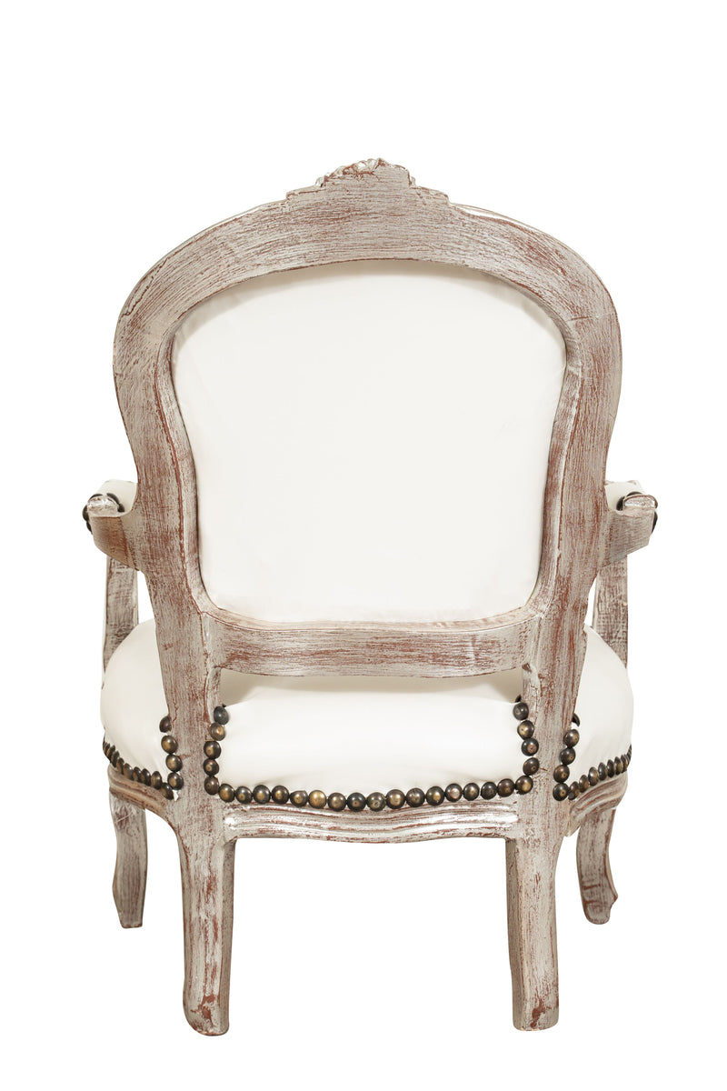 Biscottini POLTRONA DA BAMBINO STILE FRANCESE LUIGI XVI IN LEGNO MASSELLO DI FAGGIO Sedia