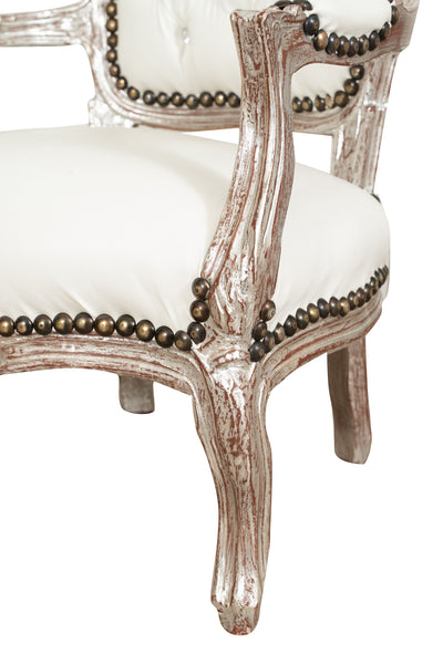 Biscottini POLTRONA DA BAMBINO STILE FRANCESE LUIGI XVI IN LEGNO MASSELLO DI FAGGIO Sedia