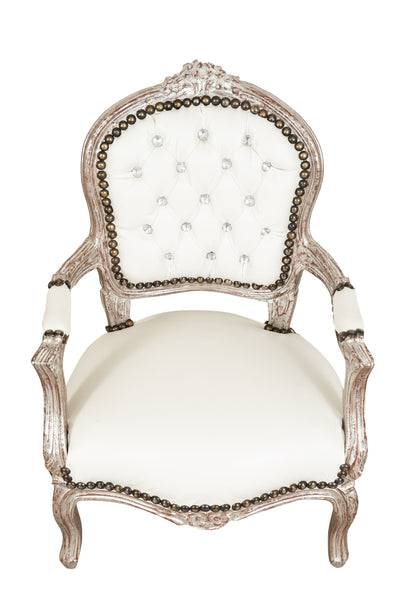 Biscottini POLTRONA DA BAMBINO STILE FRANCESE LUIGI XVI IN LEGNO MASSELLO DI FAGGIO Sedia