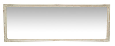 Biscottini Specchio Specchiera da parete e appendere verticale/orizzontale L50xPR4xH140 cm finitura bianco anticato