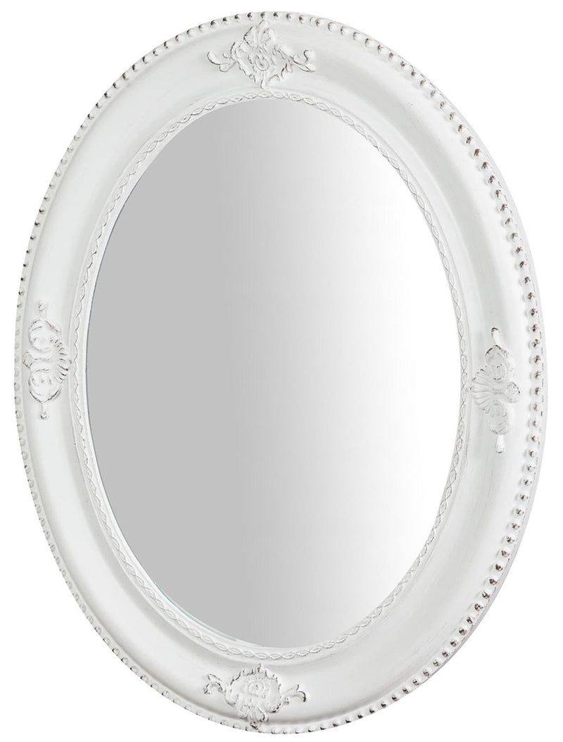 Biscottini Specchiera da appendere verticale/orizzontale L54xPR4xH64 cm. finitura bianco anticato