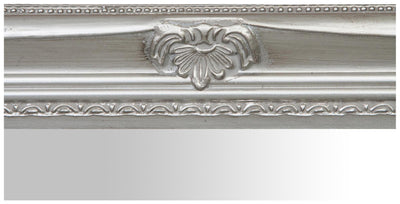 Biscottini Specchiera da appendere verticale/orizzontale L72xPR4xH132 cm finitura argento anticato.