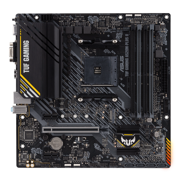 Scheda Madre Asus TUF GAMING A520M-PLUS II - Supporto Cpu Amd A4 - Supporto Ram 4x DDR4 - Hdmi, D-Sub, Vga - 4x USB 3.1 - GLan - Micro Atx