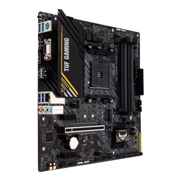 Scheda Madre Asus TUF GAMING A520M-PLUS II - Supporto Cpu Amd A4 - Supporto Ram 4x DDR4 - Hdmi, D-Sub, Vga - 4x USB 3.1 - GLan - Micro Atx