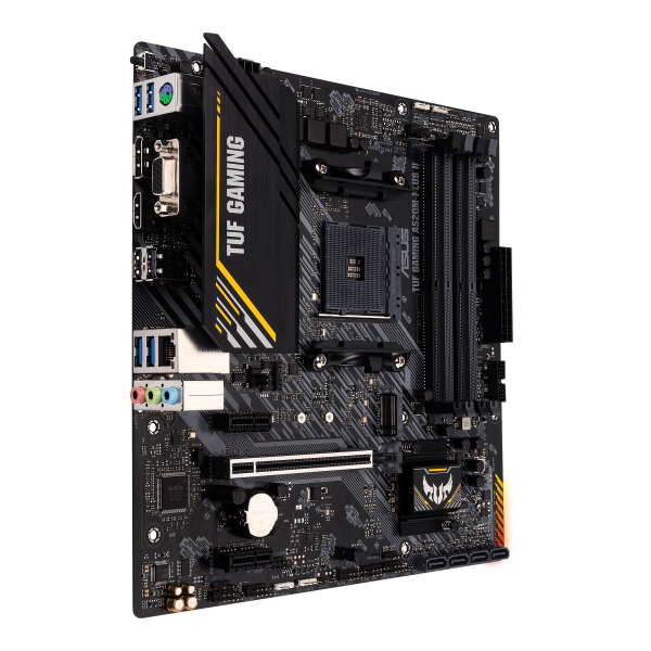Scheda Madre Asus TUF GAMING A520M-PLUS II - Supporto Cpu Amd A4 - Supporto Ram 4x DDR4 - Hdmi, D-Sub, Vga - 4x USB 3.1 - GLan - Micro Atx