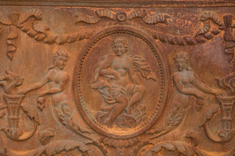 Biscottini PIASTRA DA CAMINO IN FUSIONE DI GHISA L82XPR3,5XH65 CM RUGGINE AL NATURALE