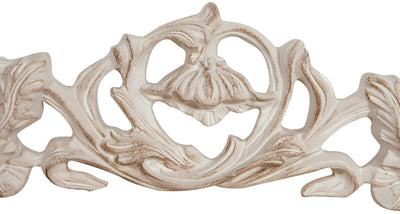 Biscottini Sopraporta in legno finitura bianco anticato L75xPR5,5xH24 cm Made in Italy