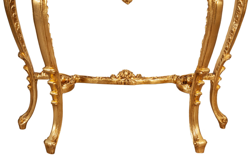 Biscottini CONSOLLE IN FINITURA FOGLIA ORO ANTICATO MADE IN ITALY dimensioni lunghezza