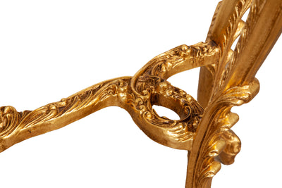 Biscottini CONSOLLE IN FINITURA FOGLIA ORO ANTICATO MADE IN ITALY dimensioni lunghezza