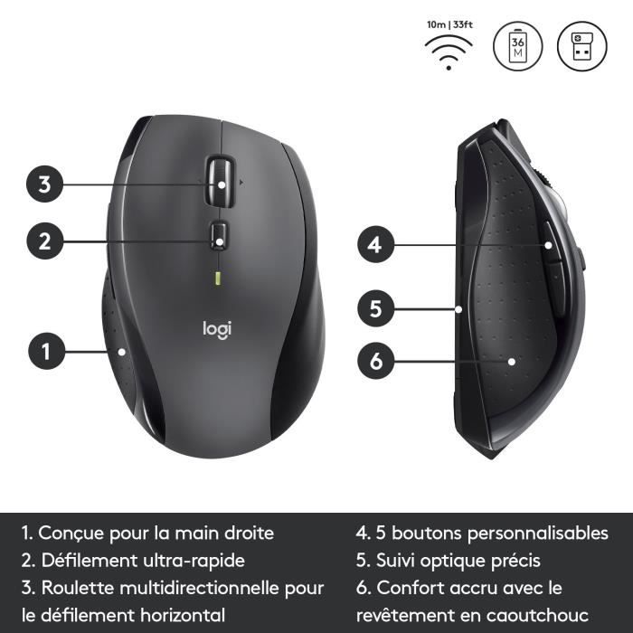 Mouse wireless LOGITECH M705 argento