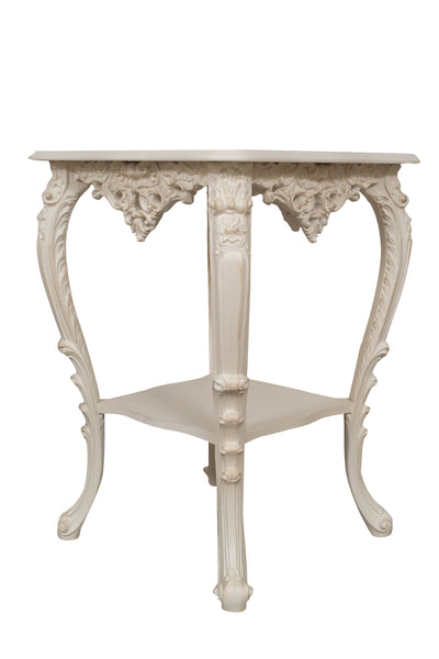 Biscottini TAVOLO PANCHETTO IN FINITURA BIANCA ANTICATA MADE IN ITALY dimensioni lunghezza