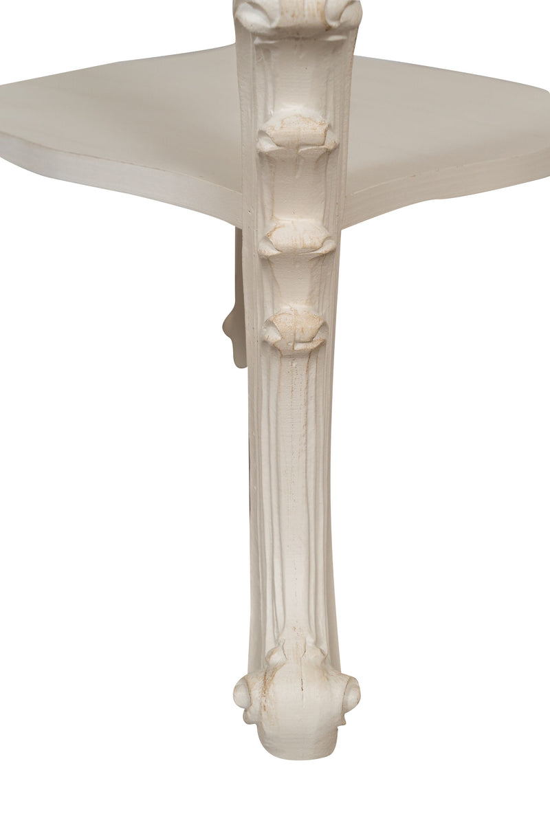 Biscottini TAVOLO PANCHETTO IN FINITURA BIANCA ANTICATA MADE IN ITALY dimensioni lunghezza