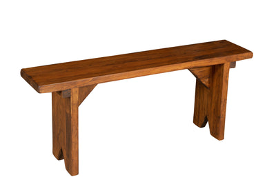 Biscottini PANCA IN LEGNO MASSELLO DI TIGLIO FINITURA NOCE MADE IN ITALY realizzata