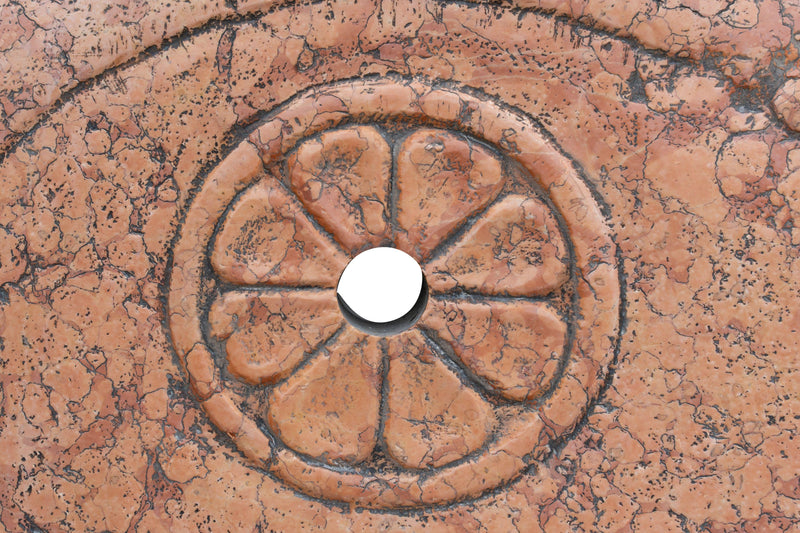 Biscottini Fontana da terra in marmo rosso di Verona Made in Italy Acquasantiera Offerta