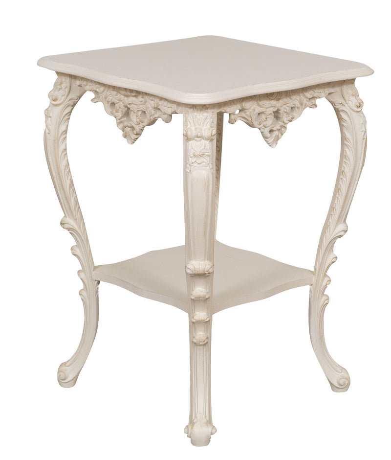 Biscottini TAVOLO PANCHETTO IN FINITURA BIANCA ANTICATA MADE IN ITALY dimensioni lunghezza